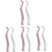 Lash Tweezers for Eyelash Extensions 8 Pcs Eyelash Aid Stainless Steel Beauty Tools Lash Clamp Tweezers