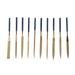 10PCS Gold-plated Titanium Diamond File Hard Wear-resistant Multi-function Correction Polishing And Polishing Alloy Repair Tool(Golden+Blue)