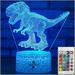 YSTIAN Dinosaur Toys 3D Night Light with Remote & Smart Touch 7 Colors + 16 Colors Changing Dimmable TRex Toys 1 2 3 4 5 6 7 8 Year Old Boy or Girl Gifts (TRex 16WT)