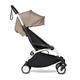 BABYZEN YOYO2 Stroller (White Frame with Taupe 6+ Colour Pack) - Includes Harness, Backrest, Hood Extensions, Shoulder Strap, Storage Bag, Seat Cushion & Matching Hood