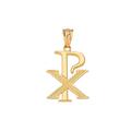 Certified Gold Chi Rho PX XP Christogram Symbol Charm Pendant