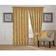 New Luxury Heavy Weight Jacquard Las Vegas Pencil Pleat Curtains Fully Lined Curtains With Cushion Covers (Gold, 66"x72")