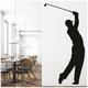 azutura Tiger Woods Golf Wall Sticker available in 5 Sizes and 25 Colours Black