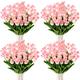 Geosar 40 Pcs Tulips Artificial Bulk Easter Tulips Faux Tulips Spring Bouquet 14 Inch PU Faux Tulip Stems for Home Vase Mother's Day Office Decor Floral Arrangements Wedding Bouquet(Pink)