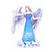 Trinx Crichton Home Office Decoration Changeling Angel Figurine Resin in Blue/White | 18 H x 10 W x 5 D in | Wayfair