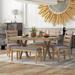 Red Barrel Studio® Nykeshia 35.4 L x 59 W Dining Set Wood/Upholstered in Brown | 29.9 H x 59 W x 35.4 D in | Wayfair