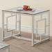 Brayden Studio® Cesarea 23.25" Tall Square End Table w/ Glass Top in Clear & Nickel Glass/Metal | 23.25 H x 24.15 W x 24.15 D in | Wayfair