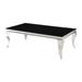 Rosdorf Park Kanedra Rectangular Coffee Table in Chrome & Black Metal in Black/Gray | 18 H x 51.35 W x 28.4 D in | Wayfair