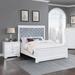 Everly Quinn Amren Bed Wood & /Upholstered/Velvet in Brown/White | 62 H in | Wayfair FB34F912099041A6BFA52D981013B92C