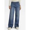 Weite Jeans G-STAR "Jeans Judee Straight", Damen, Gr. 28, Länge 32, blau (faded harbor), Denim/Jeans, Obermaterial: 100% Baumwolle, casual, straight fit, Jeans