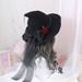 NUOLUX Cosplay Witch Hat Halloween Witch Hat Bowknot Flower Witch Hat Women Witch Hat