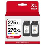 275XL 276XL Ink Cartridge Combo Pack Compatible for Canon PG-275 CL-276 275 276 XL Multi Value Pack Replacement for Canon PIXMA TS3520 TS3522 TS3500 TR4720 TR4722 TR4700 Printers (1 Black 1 Color)