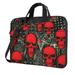 ZICANCN Laptop Case 13 inch Red Dark Skull Work Shoulder Messenger Business Bag for Women and Men