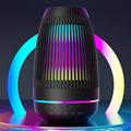 Speaker Ozmmyan Bluetooth Speaker Portable Wireless Bluetooth Speaker 5.0 Enhanced Bass Color Lights Suitable For Parties Travel Home And Outdoor Car Computer Speakers Bluetooth Speakers Black