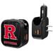 Keyscaper Black Rutgers Scarlet Knights Two-In-One USB A/C Charger