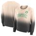 Women's Fanatics Branded Tan/Black Boston Celtics Lounge Arch Raglan Pullover Sweatshirt