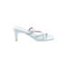 Lulus Heels: Blue Print Shoes - Women's Size 8 1/2 - Open Toe