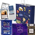 Fathers Day Gift for Dad - Cookie Jar, Afternoon Tea, Cadbury Chocolates, Socks, Gift Bag and Fathers Day Card - Best Daddy Gifts, Birthday Gift from Daughter, Dad Gifts, Grandad Gifts