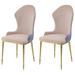 Everly Quinn Fabric Wing Back Side Chair in Tan/Lavender Upholstered in Yellow | 38.5 H x 20.5 W x 21.5 D in | Wayfair