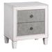 Rosalind Wheeler Eglinton Rustic Grey & Weathered White 2-drawer Nightstand Wood in Brown/Gray | 28.5 H x 28.5 W x 17.5 D in | Wayfair
