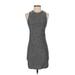 Zara Casual Dress - Bodycon High Neck Sleeveless: Black Print Dresses - Women's Size Small