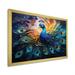 Bungalow Rose Peacock Feather Drips II - Print on Canvas Metal | 16 H x 32 W x 1 D in | Wayfair 28651ABD687544588D1EC275201EB7D7