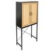 Bay Isle Home™ Dimson Iron Accent Cabinet Wood/Metal in Black/Brown/Gray | 59.1 H x 27.5 W x 12.7 D in | Wayfair 8600AF63700147C8B96C6479B8D45D22