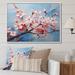 Red Barrel Studio® Pink & Blue Cherry Blossom I - Print Canvas, Cotton in Blue/Pink/Red | 12 H x 20 W x 1 D in | Wayfair