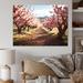 Red Barrel Studio® Pink Cherry Blossom Field I - Print on Canvas Metal in Pink/Red | 16 H x 32 W x 1 D in | Wayfair