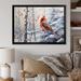 Red Barrel Studio® Canada Red Cardinal Bird Winter Wonderland I Framed On Canvas Print Canvas, Cotton in Red/White | 16 H x 1 D in | Wayfair