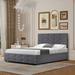 Red Barrel Studio® Queen Tufted Storage Platform Bed Upholstered/Linen in Gray | 43.3 H x 60.3 W x 81.1 D in | Wayfair