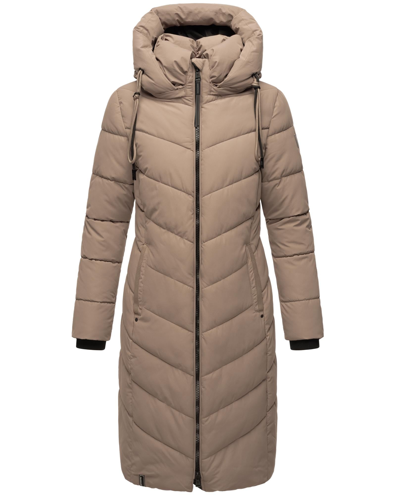 Steppmantel NAVAHOO "Sahnekatzii XIV", Damen, Gr. L (40), grau (taupe), Oberstoff: 100% Polyester; Futter: 100% Polyester; Wattierung: 100% Polyester; Ärmelfutter: 100% Polyester, figurumspielend ca. Mitte Knie, hoch geschlossener Ausschnitt, Ärmel...