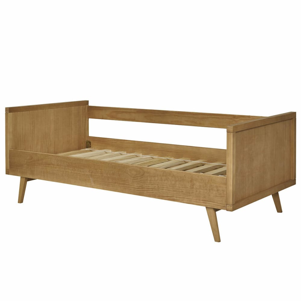 Lit banquette bois massif 90x190 cm