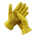 Gants de moto en cuir de vachette pour hommes gants de motard Hurbike Racing jaune