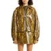 Bathilde Snake Print Faux Leather Jacket