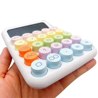 Calculatrice scientifique à 12 chiffres pour enfants colorée inspirée de la machine à écrire