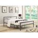 Traditional Styled Bed with Sleek Lines, Grey