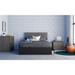 Nexera Chinook 4 Piece Bedroom Set, Bark Grey & Black