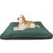 Dogbed4less Shredded Memory Foam Dog Bed for Large Dogs Green Canvas Cover 55 x47 Pillow