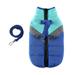 ASFGIMUJ Dog Clothes Girl Fall Winter Cotton Padded Dog Clothes Chest Back Zipper Jacket Pet Clothes Chest Back Traction Set Puppy Toddler