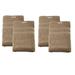 Just Linen Luxury 100 Percent Cotton Soft & Elegant Terry Value Pack of 8 Wash Towels 13 by 13 inchs Cafe Mocha Color