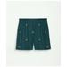 Brooks Brothers Men's Cotton Poplin Holiday Fleece Boxers | Dark Green | Size Small