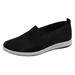 nsendm Female Shoes Adult Casual Tennis Shoes for Women Wide Soild Color Spring and Summer New Pattern Flat Comfortable Women Casual Shoes Size 9 Black 7.5
