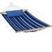 82 x 55 Blue and Black Reversible Stripe Pattern Sunbrella Quilted Hammock