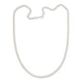 Heavenly Links,'Sterling Silver Cuban Link Chain Necklace from Bali'