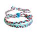 Colorful Fiesta,'Artisan Crafted Glass Beaded Macrame Bracelet'