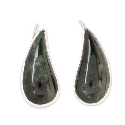 Love Signals,'Dark Green Jade Climber Ear Cuff from Guatemala'