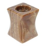 Altar to Light,'Modern Natural Onyx Tealight Candleholder in Cinnamon Hues'