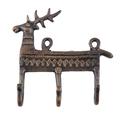 'Reindeer-Shaped Copper-Plated Brass Key Rack from India'