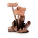 Majestic Mushroom,'Jempinis and Benalu Wood Mushroom Figurine (4.5 in.)'